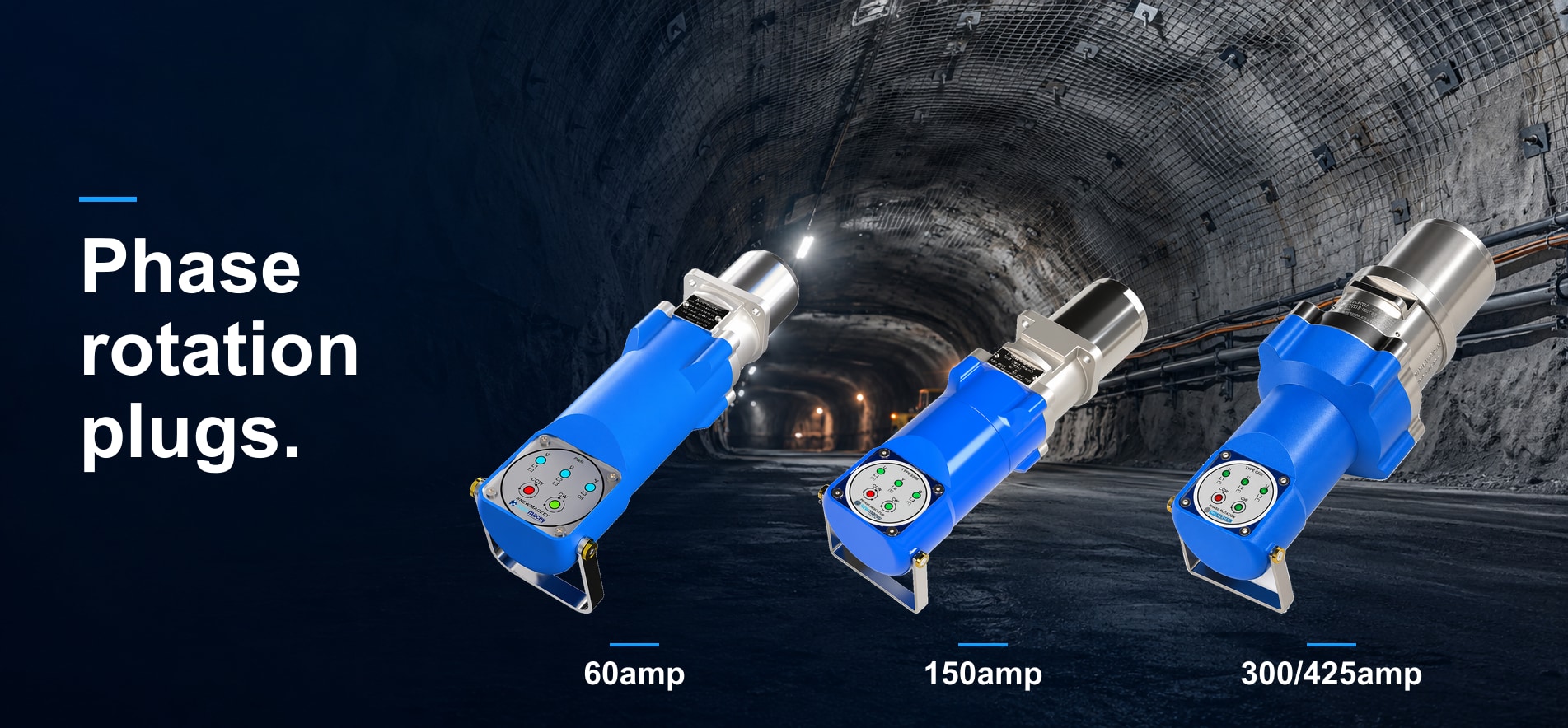 New Macey phase rotation plugs: 60amp, 150amp and 300/425amp