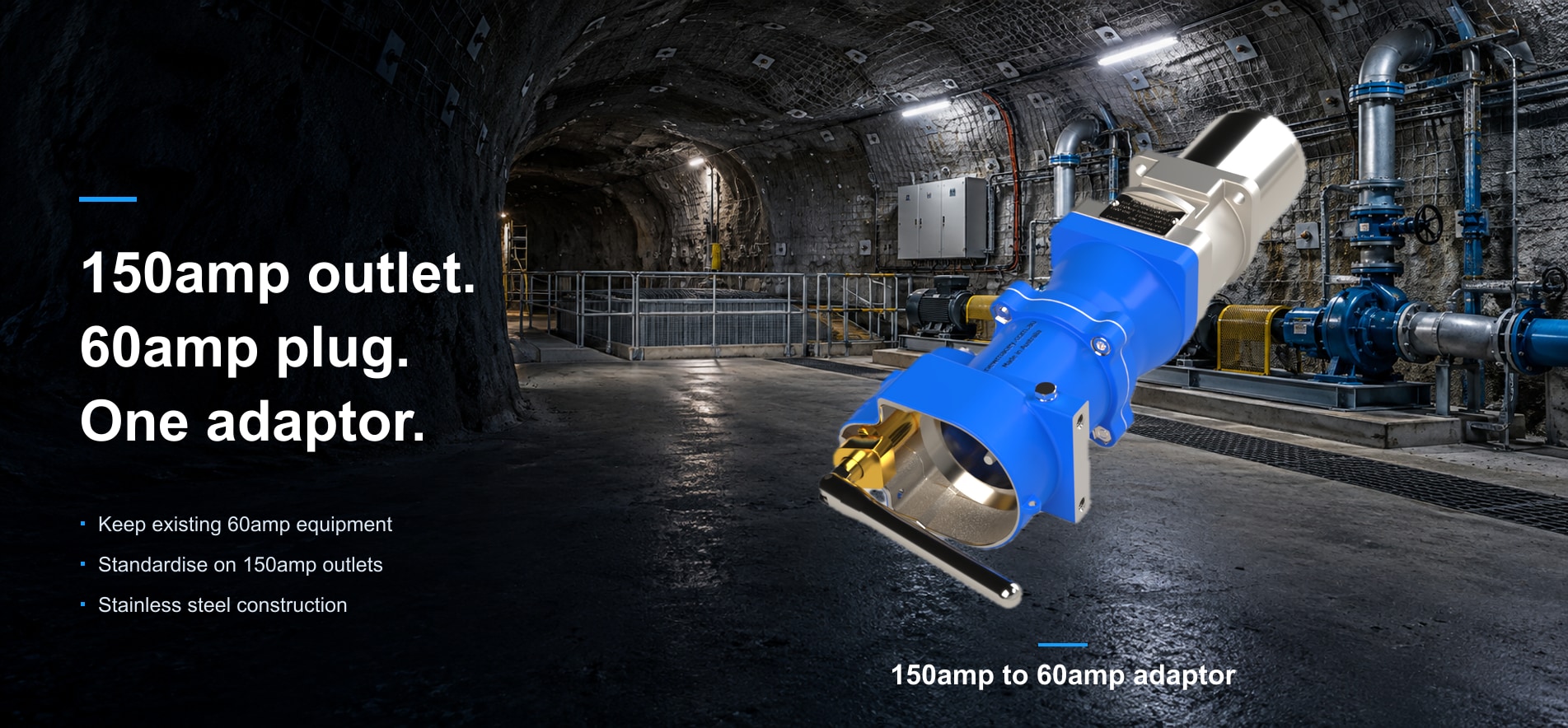 New Macey 150amp to 60amp adaptor — connect a 60amp plug to a 150amp outlet