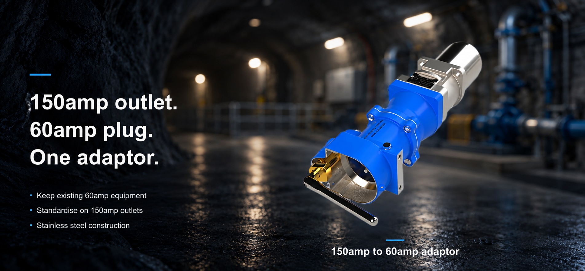 New Macey 150amp to 60amp adaptor — connect a 60amp plug to a 150amp outlet
